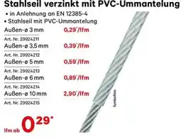 Lagerhaus Stahlseil verzinkt mit PVC-Ummantelung Angebot