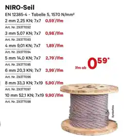 Lagerhaus NIRO-Seil Angebot