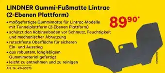 Lagerhaus LINDNER Gummi-Fußmatte Lintrac 2-Ebenen Plattform Angebot