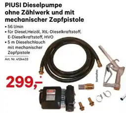 Lagerhaus PIUSI Dieselpumpe ohne Zählwerk und mit mechanischer Zapfpistole Angebot