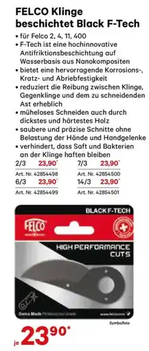 Lagerhaus FELCO Klinge beschichtet Black F-Tech Angebot