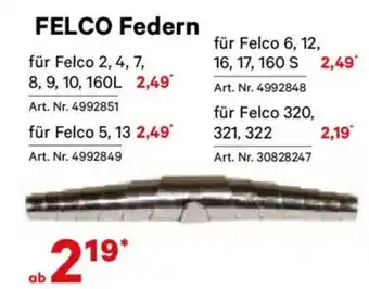 Lagerhaus FELCO Federn Angebot