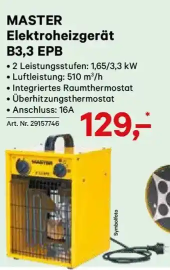 Lagerhaus MASTER Elektroheizgerät B3,3 EPB Angebot