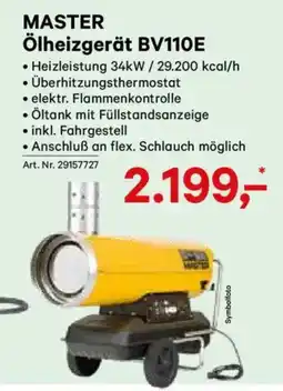 Lagerhaus MASTER Ölheizgerät BV110E Angebot