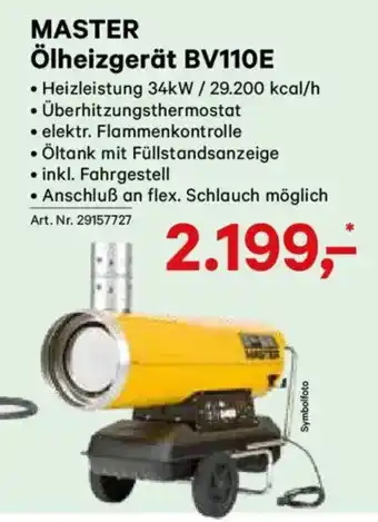 Lagerhaus MASTER Ölheizgerät BV110E Angebot