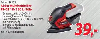 Akku-Multischleifer TE-OS 18/150 Li Solo