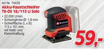 Akku-Faustschleifer TE-OS 18/113 Li Solo