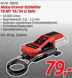 Zgonc Akku-Gravur-Schleifer TE-MT 18/34 Li Solo Angebot