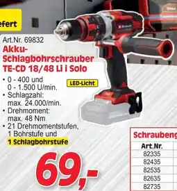 Zgonc Akku- Schlagbohrschrauber TE-CD 18/48 Li i Solo Angebot