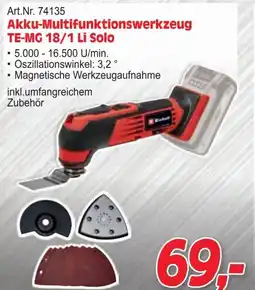 Zgonc Akku-Multifunktionswerkzeug TE-MG 18/1 Li Solo Angebot