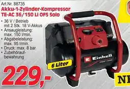 Zgonc Akku-1-Zylinder-Kompressor TE-AC 36/150 LI OFS Solo Angebot