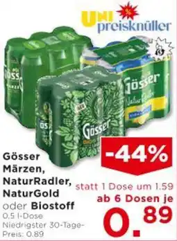 Unimarkt Märzen, NaturRadler, NaturGold oder BioStoff Unimarkt Angebot