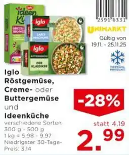 Unimarkt Iglo Röstgemüse Creme- oder Buttergemüse Angebot