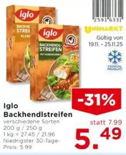Unimarkt Iglo Backhendistreifen Angebot