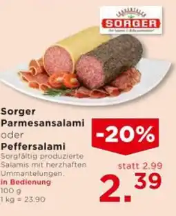 Unimarkt Sorger Parmesansalami oder Peffersalami Angebot