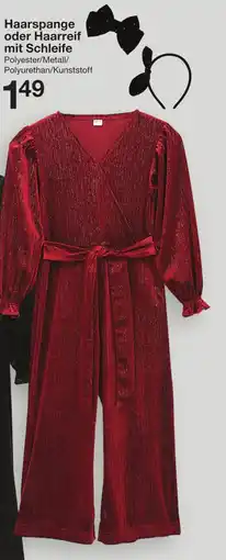 Zeeman Haarspange oder Haarreif mit Schleife ststoff Angebot