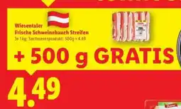Lidl WIESENTALER Frische Schweinebauch-Streifen Angebot