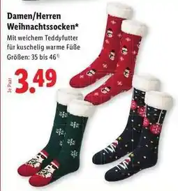 Lidl Damen/Herren Weihnachtssocken Angebot