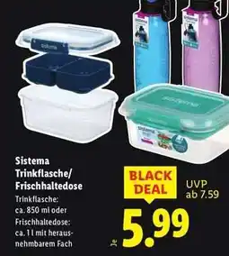 Lidl Sistema Trinkflasche/Frischhaltedose Angebot