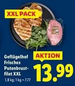 Lidl Geflügelhof Frisches Putenbrustfilet XXL Angebot