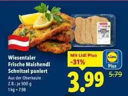 Lidl WIESENTALER Frische Maishendl Schnitzel paniert Angebot