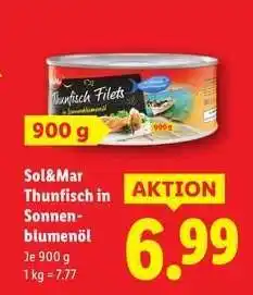 Lidl Sol&Mar Thunfisch in Sonnenblumenöl Angebot