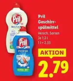 Lidl Pril Geschirrspülmittel Angebot