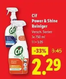 Lidl Cif Power & Shine Reiniger Angebot