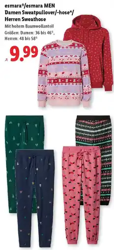 Lidl esmaraⓇ/esmara MEN Damen Sweatpullover/-hose*/ Herren Sweathose Angebot