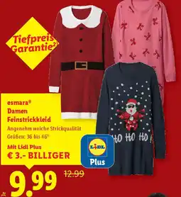 Lidl esmaraⓇ Damen Feinstrickkleid Angebot