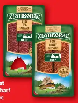 Lidl Zlatiborac Rinder Teewurst Angebot