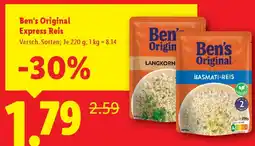 Lidl Ben's Original Express Reis Angebot