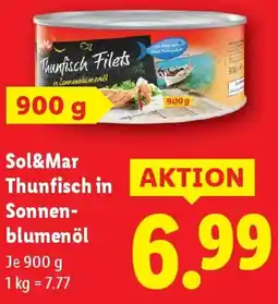 Lidl Sol&Mar Thunfisch in Sonnen- blumenöl Angebot