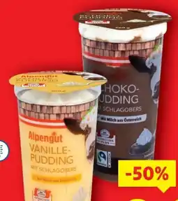 Lidl Alpengut Schoko-Pudding Angebot