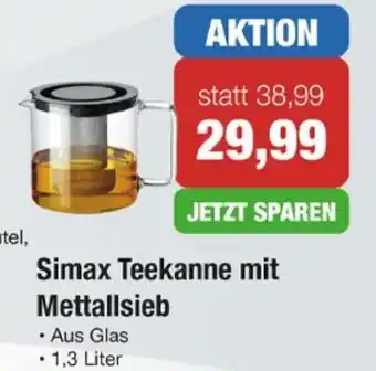 Simax Teekanne mit Mettallsieb