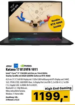 Cosmos Katana 17 b13vfk-1011 Angebot