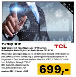 Cosmos 75P7K QLED TV Angebot