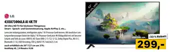 Cosmos LG 43UA73006LA AI 4K TV Angebot