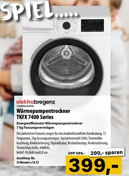 Cosmos Wärmepumpentrockner TKFX 7400 Series Angebot