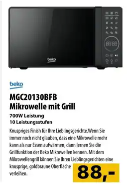 Cosmos beko MGC20130BFB Mikrowelle mit Grill Angebot