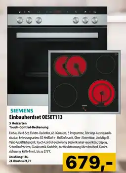 Cosmos SIEMENS Einbauherdset OESET113 Angebot