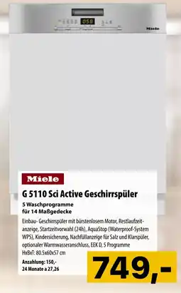 Cosmos G 5110 Sci Active Geschirrspüler Angebot