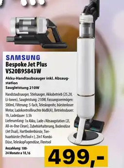 Cosmos SAMSUNG Bespoke Jet Plus VS20B95843W Angebot