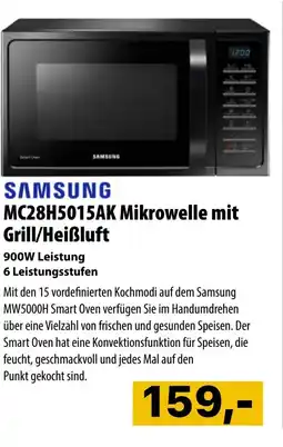 Cosmos SAMSUNG MC28H5015AK Mikrowelle mit Grill/Heißluft Angebot