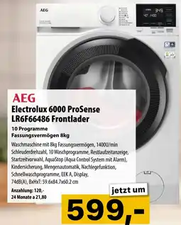 Cosmos AEG Electrolux 6000 ProSense LR6F66486 Frontlader Angebot