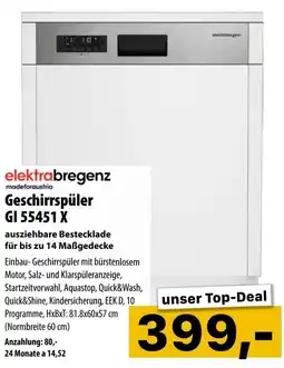 Cosmos elektrabregenz Geschirrspüler GI55451 X Angebot