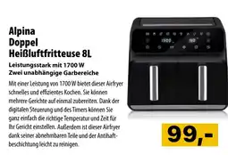 Cosmos Alpina Doppel Heißluftfritteuse Angebot