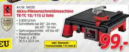 Zgonc Akku-Fliesenschneidmaschine TE-TC 18/115 Li Solo Angebot