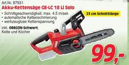 Zgonc Akku-Kettensäge GE-LC 18 Li Solo Angebot