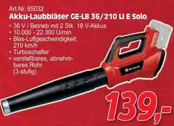 Zgonc Art.Nr. 85032 Akku-Laubbläser GE-LB 36/210 Li E Solo Angebot
